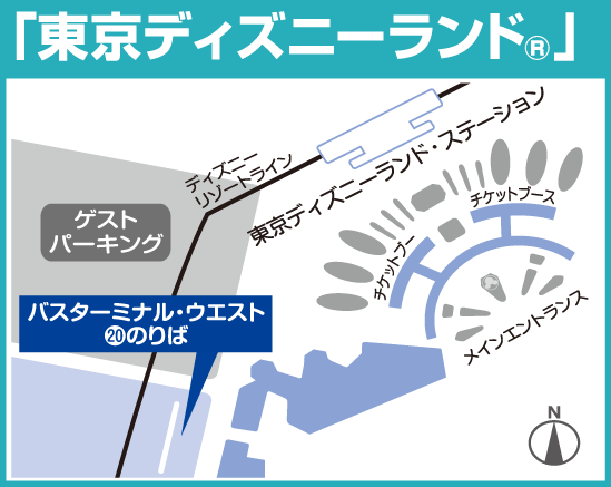 地図：「東京ディズニーランド®」